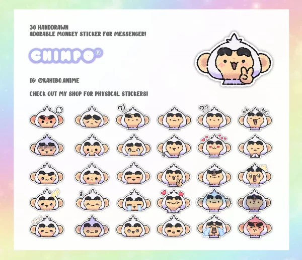 CHIBI CHIMPO sticker download – Bild 2