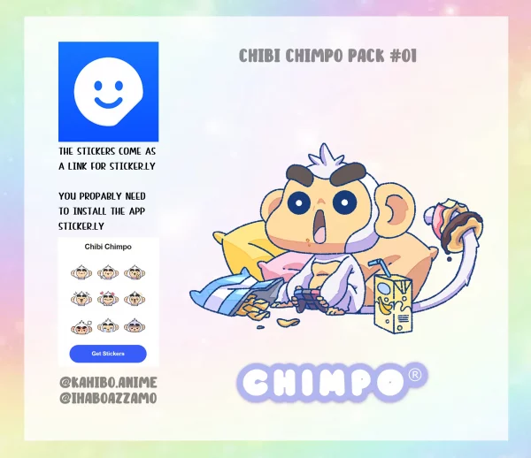 CHIBI CHIMPO sticker download – Bild 3